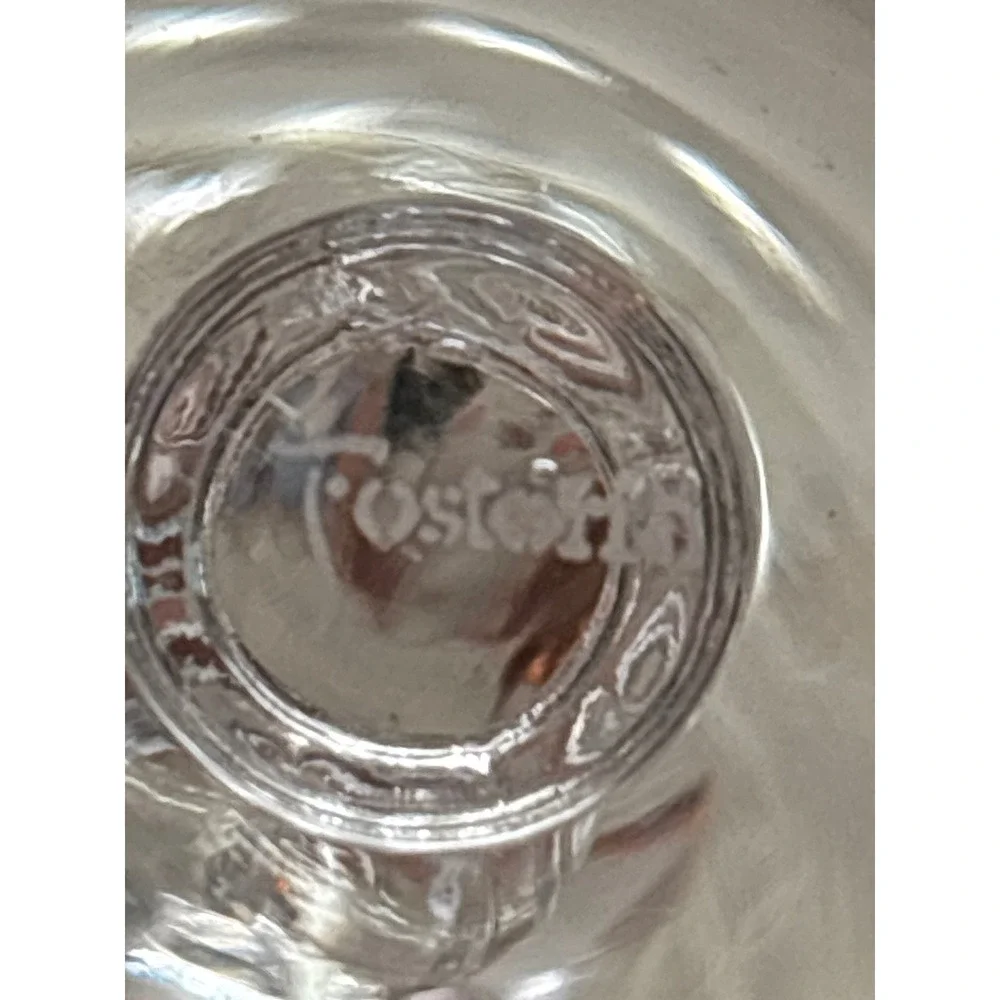 Vintage Fostoria Etched Crystal Champagne Coupe Cocktail Glass Stemware Clear
